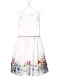 Monnalisa платье с цветочным принтом