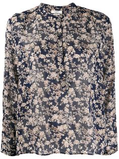Isabel Marant Étoile рубашка с воротником-стойкой и цветочным принтом