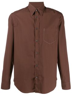 Maison Margiela рубашка с декоративной строчкой