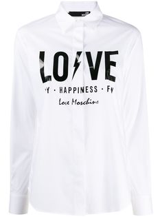 Love Moschino рубашка с принтом