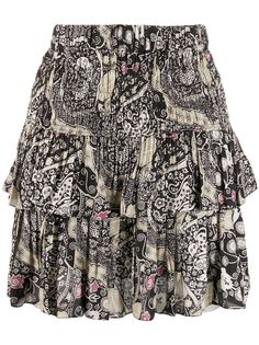 Isabel Marant Étoile ярусная юбка с принтом пейсли