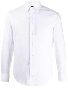 Emporio Armani однотонная рубашка с длинными рукавами