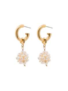 Brinker & Eliza позолоченные серьги-подвески Greta с жемчугом