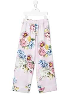 Monnalisa брюки с цветочным принтом