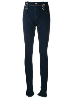 Versace Jeans Couture джинсы с пряжкой и эффектом потертости