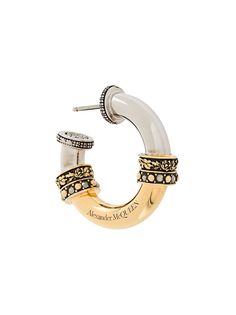 Alexander McQueen декорированные серьги-кольца