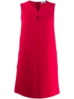 RedValentino scallop trim shift dress