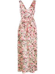 Pinko платье макси с микроплиссировкой