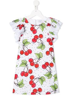 Monnalisa платье-трапеция с принтом