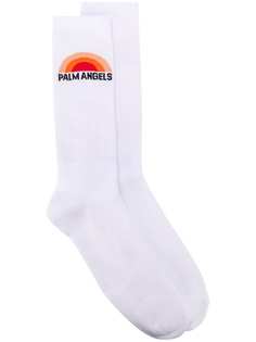 Palm Angels носки вязки интарсия с логотипом