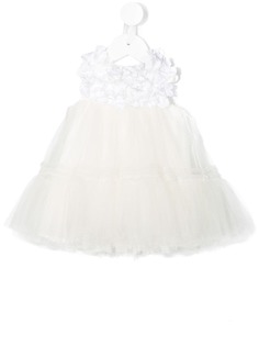 Monnalisa ярусное платье из тюля без рукавов