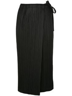 Pleats Please Issey Miyake плиссированная юбка с запахом