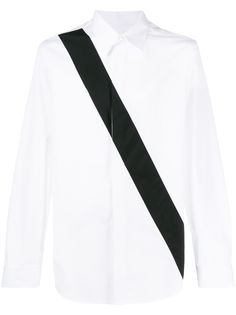 Helmut Lang рубашка с контрастной полоской