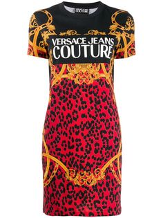 Versace Jeans Couture платье-футболка с принтом