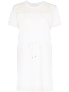 See by Chloé платье мини с кружевной вставкой