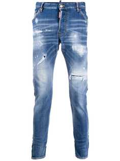 Dsquared2 джинсы скинни с эффектом потертости