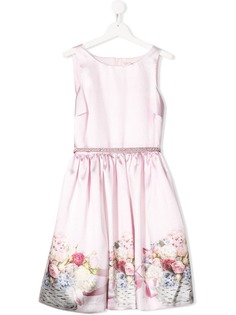 Monnalisa платье с цветочным принтом