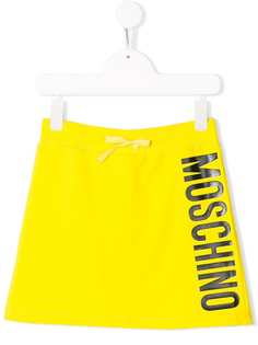 Moschino Kids юбка с кулиской и логотипом
