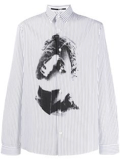 McQ Alexander McQueen полосатая рубашка с принтом