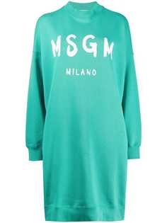 MSGM платье-свитер с логотипом