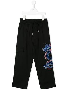 Kenzo Kids брюки с принтом Dragon