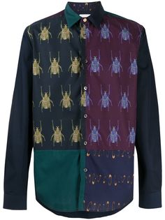 Paul Smith рубашка Beetle в стиле колор-блок