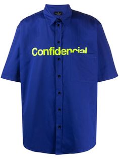 MARCELO BURLON COUNTY OF MILAN рубашка с принтом Confidencial