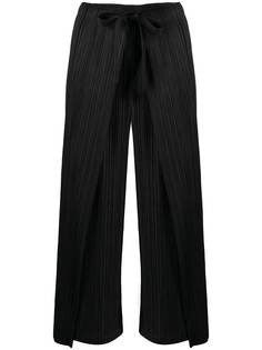 Pleats Please Issey Miyake плиссированные брюки широкого кроя с завышенной талией