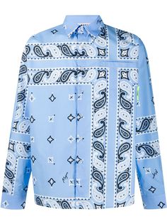 MSGM рубашка свободного кроя с принтом