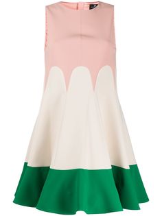 Elisabetta Franchi расклешенное платье в стиле колор-блок