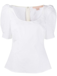 Brock Collection поплиновый топ с U-образным вырезом