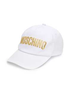 Moschino Kids кепка с логотипом из пайеток