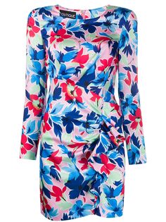 Boutique Moschino платье с цветочным принтом и сборками