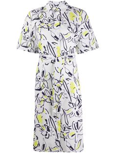 PS Paul Smith платье-рубашка с короткими рукавами и цветочным принтом