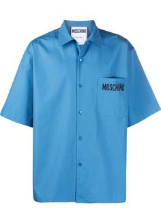 Moschino рубашка оверсайз с логотипом