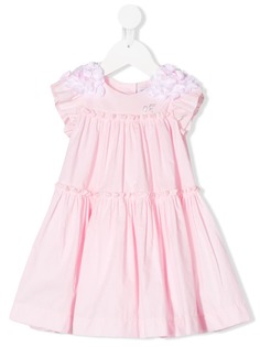 Monnalisa ярусное плиссированное платье