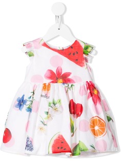 Monnalisa платье без рукавов с принтом