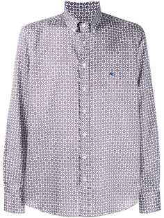 Etro рубашка с геометричным узором