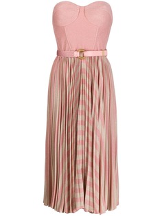 Elisabetta Franchi плиссированное платье без бретелей