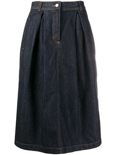 Société Anonyme джинсовая юбка миди со складками