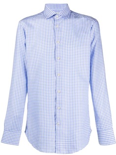 Etro рубашка в клетку гингем