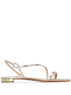 Aquazzura сандалии с эффектом металлик