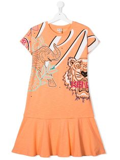 Kenzo Kids Tiger motif dress