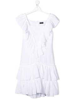 Monnalisa расклешенное платье с вырезами