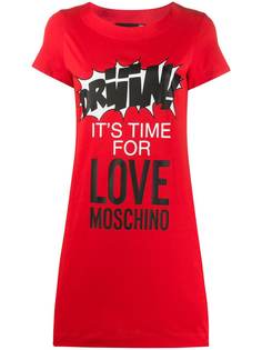 Love Moschino платье с надписью