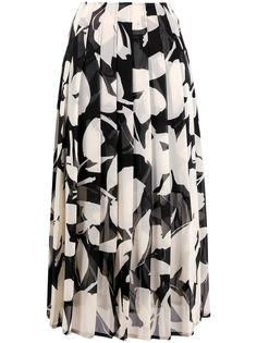 Calvin Klein плиссированная юбка с цветочным принтом