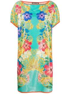 Versace Jeans Couture платье с цветочным узором и пайетками