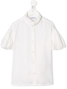 Monnalisa рубашка с оборками на рукавах