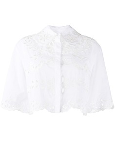 RedValentino укороченная рубашка St. Gallen с вышивкой