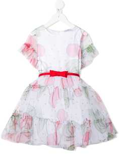 Monnalisa платье А-силуэта с принтом